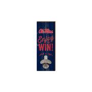 3.5 X 12 OLE MISS ENJOY WIN WALL MOUNT BOTTLE OPENER