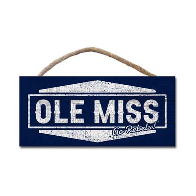 CLEARANCE 10X5 OLE MISS WOOD PLANK HANGING SIGN