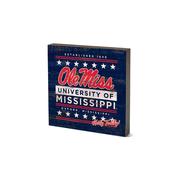  OLE MISS U OF M TABLE TOP SQUARE