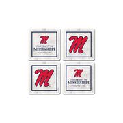 OLE MISS THIRSTY COASTER 4 PACK