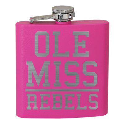 STACKED OLE MISS BEACON STAINLESS STEEL FLASK