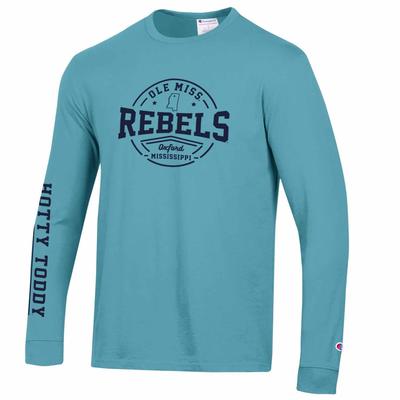 OLE MISS REBELS MEN’S VINTAGE WASHED JERSEY LONG SLEEVE TEE