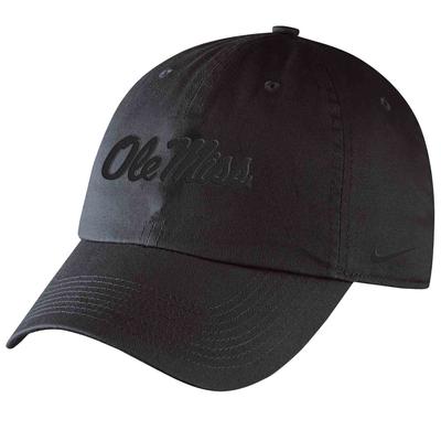 OLE MISS ADJUSTABLE CAMPUS CAP BLACK