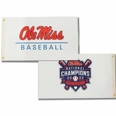 2 SIDED OLE MISS BASEBALL NATIONAL CHAMPIONSHIP 3X5 FLAG