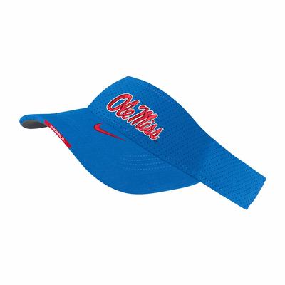 OLE MISS NIKE SIDELINE DRI FIT VISOR