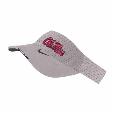 OLE MISS NIKE SIDELINE DRI FIT VISOR PEWTER