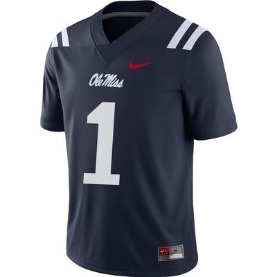 Men's Nike #1 Navy Ole Miss Rebels Replica Basketball Jersey Size: Large
