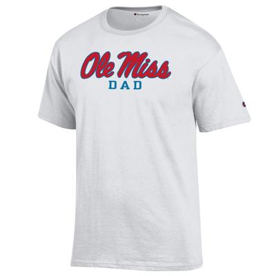 SCRIPT OLE MISS DAD SS TEE WHITE