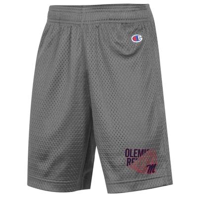 OLE MISS REBELS REPEAT CLASSIC MESH SHORTS GRANITE