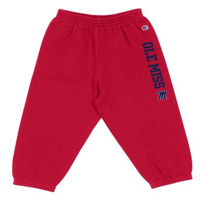 OLE MISS INFANT FLEECE PANTS RED