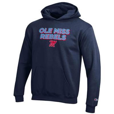 OLE MISS REBELS SCRIPT M POWERBLEND HOOD