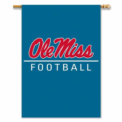 LT BLUE 28X40 OLE MISS FOOTBALL BANNER