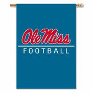 LT BLUE 28X40 OLE MISS FOOTBALL BANNER