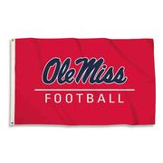 RED 3X5 OLE MISS FOOTBALL FLAG