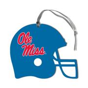 OLE MISS FOOTBALL HELMET WOOD ORNAMENT