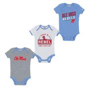 OLE MISS INFANT 3 PACK BODYSUIT SET