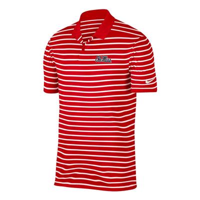 OLE MISS SCRIPT NIKE VICTORY STRIPE POLO