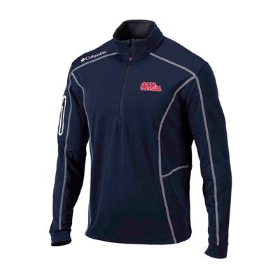 SCRIPT OLE MISS MENS OMNI-ICK SHOTGUN QTR ZIP