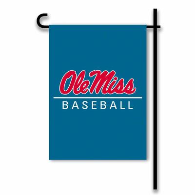 LT BLUE OLE MISS BASEBALL GARDEN FLAG