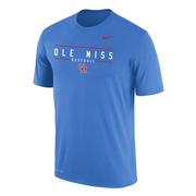 OLE MISS BASEBALL DRI-FIT COTTON SS NIKE TEE