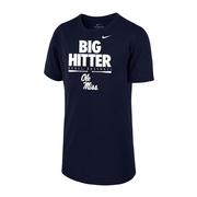 NIKE BIG HITTER REBEL BASEBALL SS LEGEND YOUTH TEE