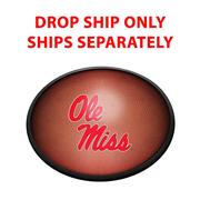 OLE MISS REBELS: PIGSKIN - OVAL SLIMLINE LIGHTED WALL SIGN