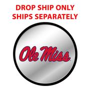 OLE MISS REBELS: MODERN DISC MIRRORED WALL SIGN