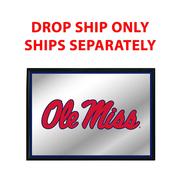 OLE MISS REBELS: FRAMED MIRRORED WALL SIGN