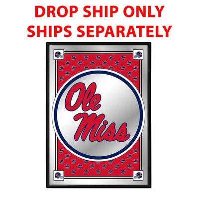 OLE MISS REBELS: TEAM SPIRIT, STACKED - FRAMED MIRRORED WALL SIGN