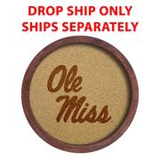 OLE MISS REBELS: FAUX BARREL FRAMED CORK BOARD