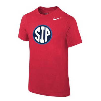 SIP CIRCLE LOGO NIKE CORE SS YOUTH TEE RED