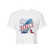 SS SMILEY REBELS OLE MISS CROPPED CREW NECK