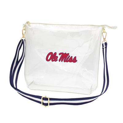 Ole Miss Navy Blue Vinyl Purse with Pocket