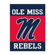 OLE MISS SCRIPT M REBELS 30X40 BANNER