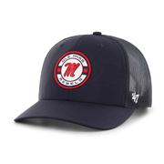 SCRIPT M OLE MISS REBELS BERM TRUCKER CAP