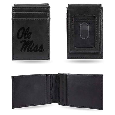 LASER ENGRAVED OLE MISS FRONT POCKET WALLET