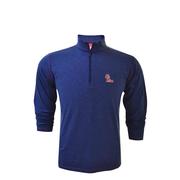 STACKED OLE MISS QTR ZIP LIGHT WEIGHT MELANGE PULLOVER