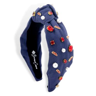 NAVY OLE MISS LOGO HEADBAND