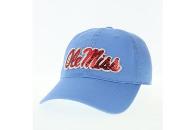 SEQUIN OLE MISS SCRIPT EZA ADJ CAP