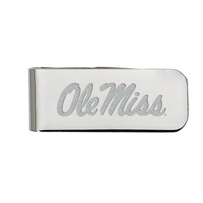 Evergreen NCAA Ole Miss Rebels Black Leather Bifold Wallet Officially Licensed with Gift Box