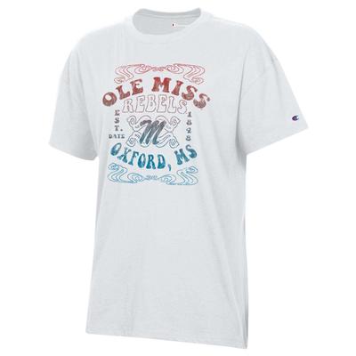 OLE MISS REBELS SCRIPT M CORE OVERSIZED TEE