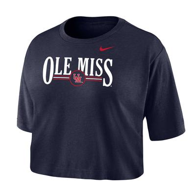 SS OLE MISS UM CROPPED TEE