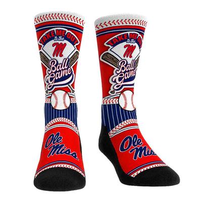 OLE MISS TAKE ME OUT TO THE BALL GAME SOCKS