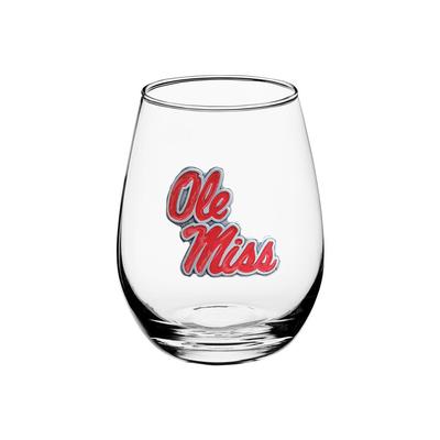 OLE MISS STEMLESS WINE GLASS