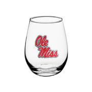 OLE MISS STEMLESS WINE GLASS