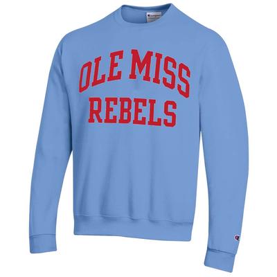 ARCH OLE MISS REBELS CREW LIGHT_BLUE