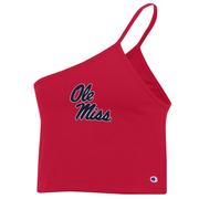 OLE MISS ONE-SHOULDER CROPPED CAMI