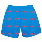 SCRIPT OLE MISS AND REBELS ELASTC SHORTS