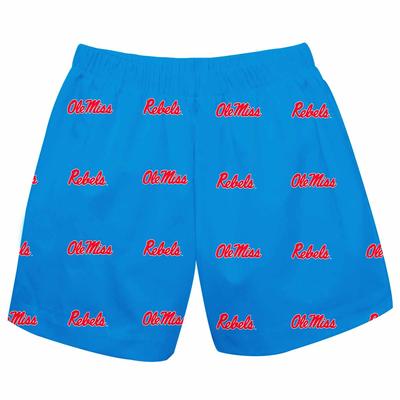 SCRIPT OLE MISS AND REBELS ELASTC SHORTS