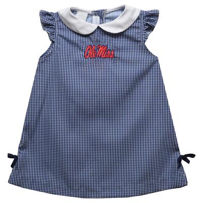 SCRIPT OLEMISS EMBROIDERED A-LINE DRESS